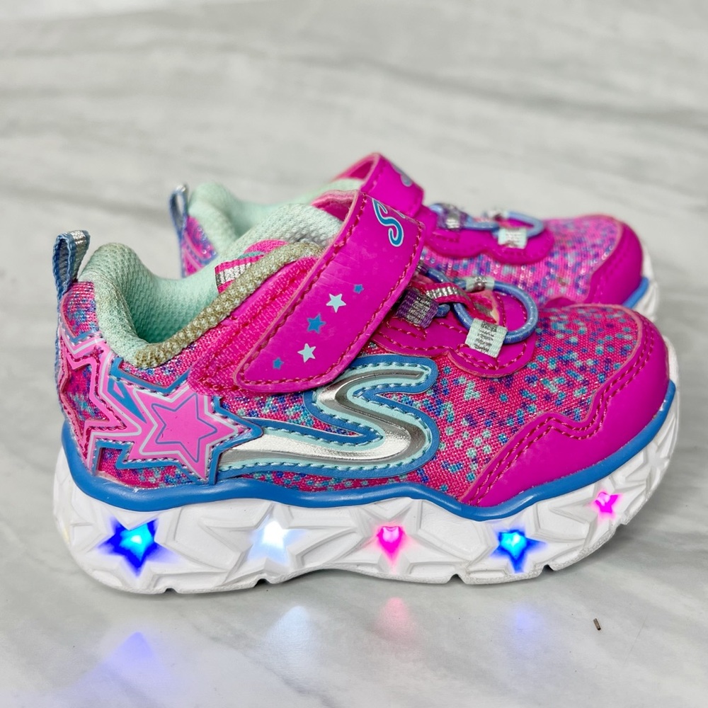 Sketchers S Lite up Star Sneakers Toddler 5